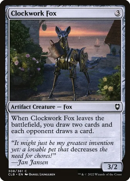Clockwork Fox, Magic card CLB 308 — Commander Legends: Battle for Baldur's Gate set