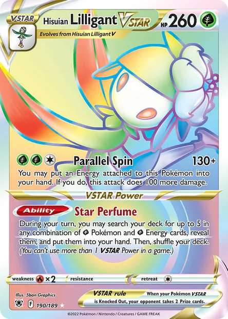 Hisuian Lilligant VSTAR, Pokémon card ASR 190 — Astral Radiance set