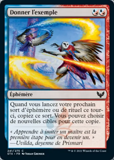 Donner l'exemple, carte Magic STX 241 — extension Strixhaven: l'Académie des Mages