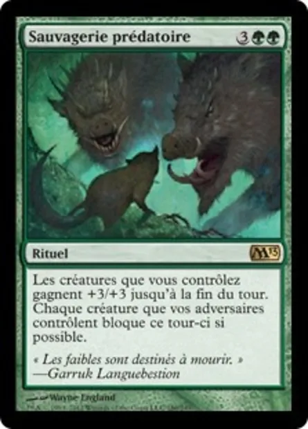Sauvagerie prédatoire, carte Magic M13 180 — extension Magic 2013