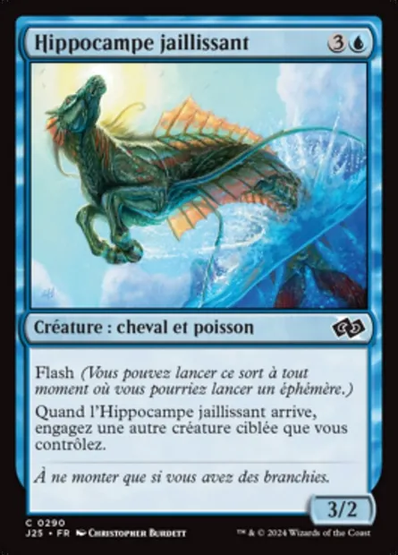 Hippocampe jaillissant, carte Magic J25 290 — extension Foundations Jumpstart