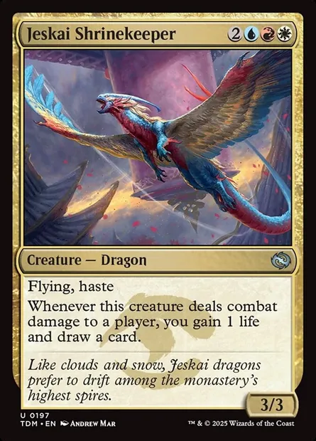 Jeskai Shrinekeeper, Magic card TDM 197 — Tarkir: Dragonstorm set