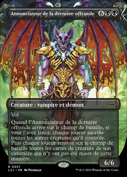 Annonciateur de la dernière offrande, carte Magic LCI 337 — extension The Lost Caverns of Ixalan