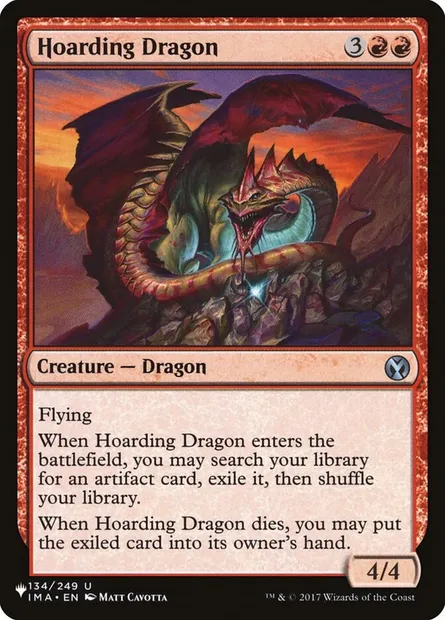 Dragon entasseur, carte Magic PLST IMA-134 — extension The List