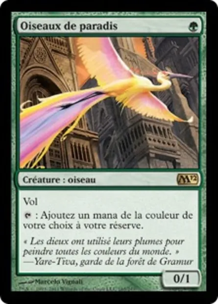 Oiseaux de paradis, carte Magic M12 165 — extension Magic 2012