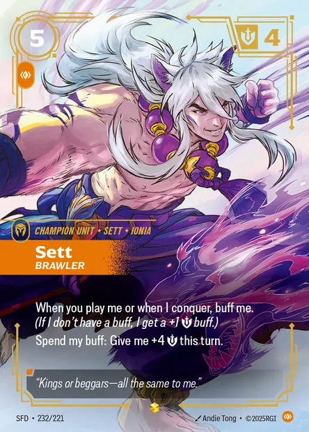 Sett, Riftbound card SFD 232 — Spiritforged set