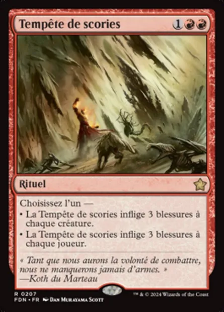 Tempête de scories, carte Magic FDN 207 — extension Foundations