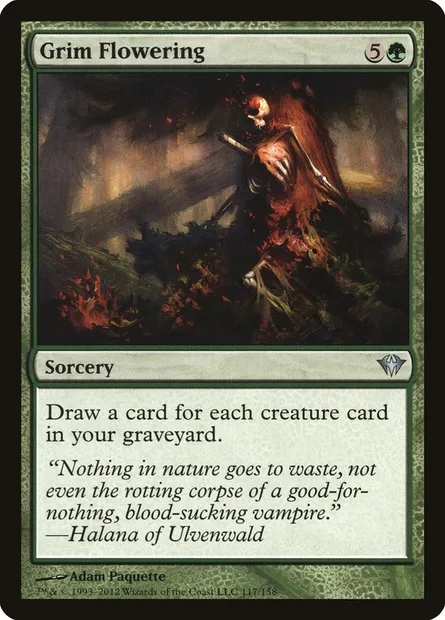 Grim Flowering, Magic card DKA 117 — Dark Ascension set