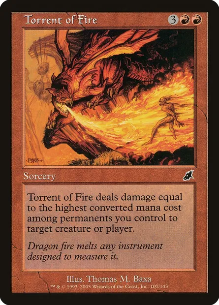 Torrent de feu, carte Magic SCG 107 — extension Fléau