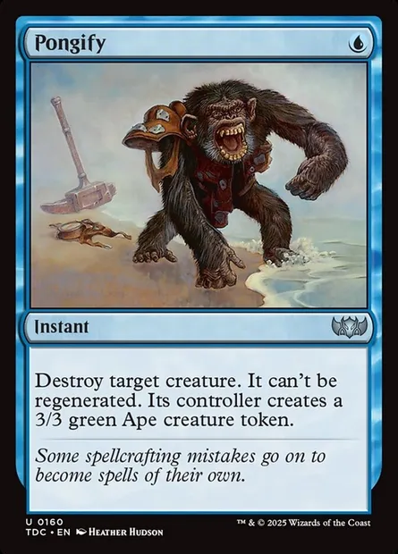 Pongify, Magic card TDC 160 — Tarkir: Dragonstorm Commander set