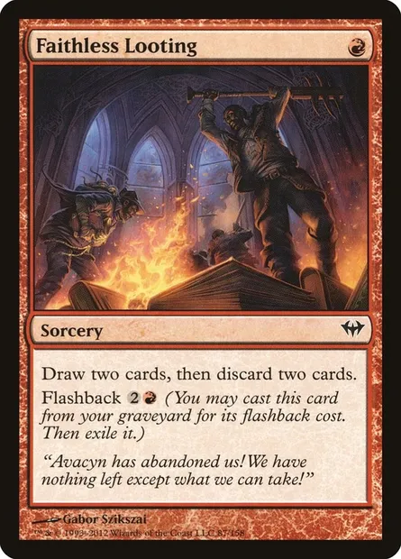 Faithless Looting, Magic card DKA 87 — Dark Ascension set