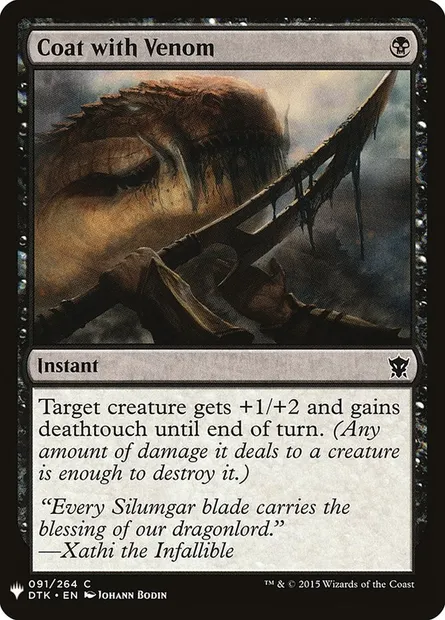 Coat with Venom, Magic card PLST DTK-91 — The List set