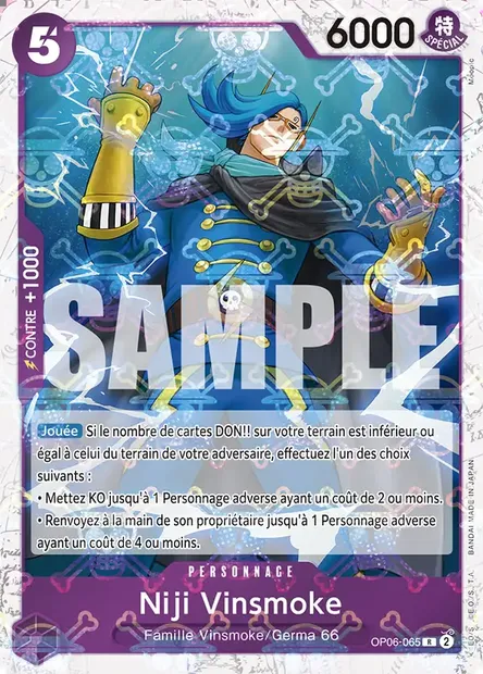 Niji Vinsmoke, carte One Piece OP06-065 — extension ONE PIECE CARD THE BEST