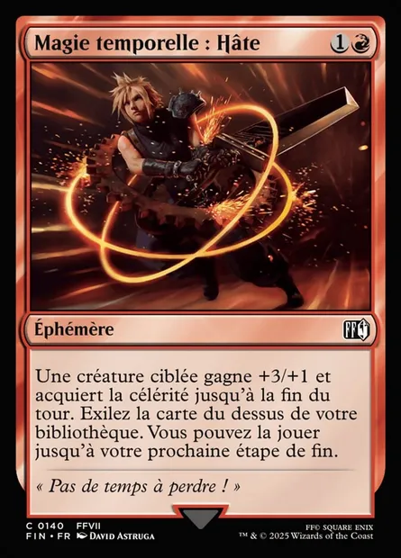 Magie temporelle : hâte, carte Magic FIN 140 — extension Final Fantasy