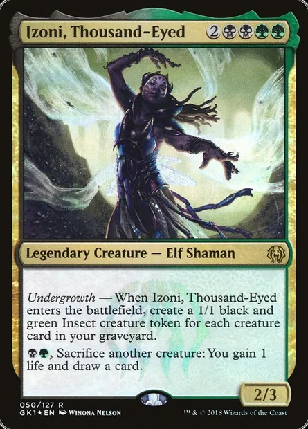 Izoni, Thousand-Eyed, Magic card GK1 50 — GRN Guild Kit set