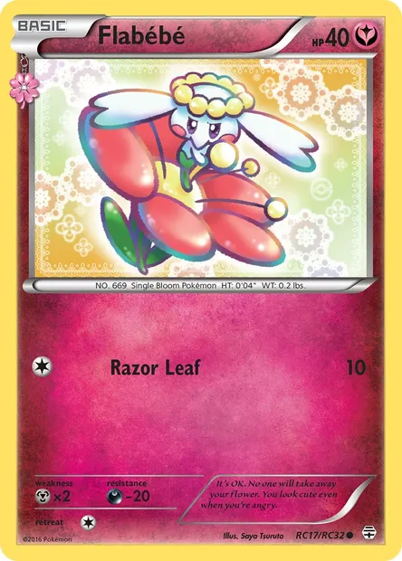 Flabébé, Pokémon card GEN RC17 — Generations set