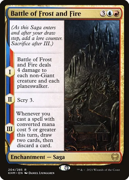 Battle of Frost and Fire, Magic card KHM 204 — Kaldheim set