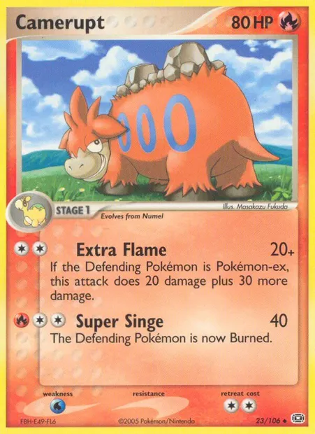 Camerupt, Pokémon card EM 23 — Emerald set