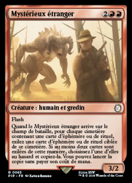 Mystérieux étranger, carte Magic PIP 63 — extension Fallout