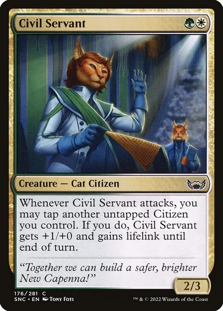 Civil Servant, Magic card SNC 176 — Streets of New Capenna set