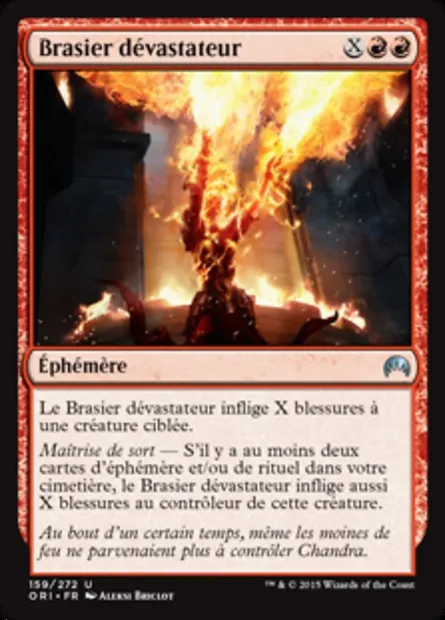 Brasier dévastateur, carte Magic ORI 159 — extension Magic Origines