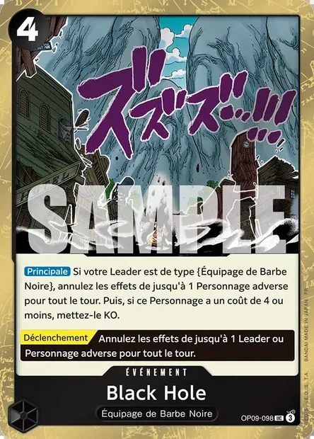 Black Hole, carte One Piece OP09-098 — extension LES NOUVEAUX EMPEREURS