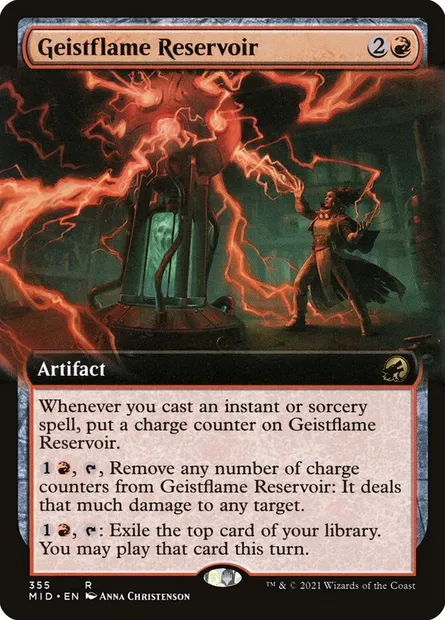 Geistflame Reservoir, Magic card MID 355 — Innistrad: Midnight Hunt set