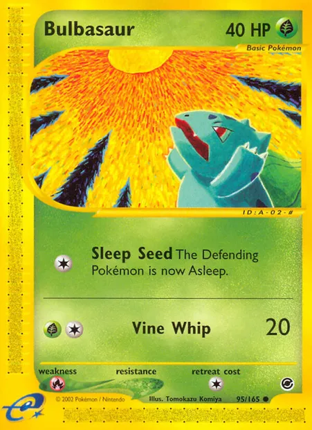 Bulbasaur, Pokémon card EX 95 — Expedition Base Set set