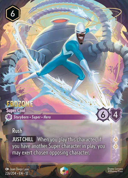 Frozone - Super Cool, Disney Lorcana card CH12-226 — Wilds Unknown set
