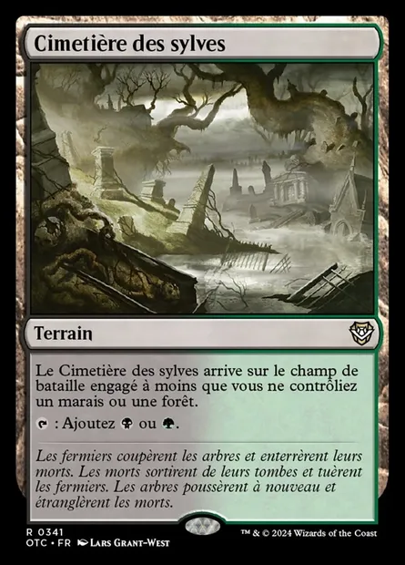 Cimetière des sylves, carte Magic OTC 341 — extension Outlaws of Thunder Junction Commander