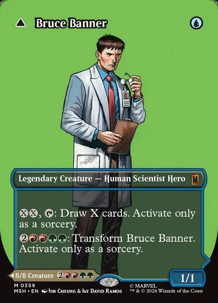 Bruce Banner // The Incredible Hulk, Magic card MSH 359 — Marvel Super Heroes set