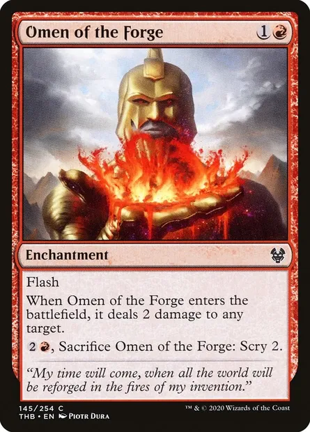 Omen of the Forge, Magic card THB 145 — Theros Beyond Death set