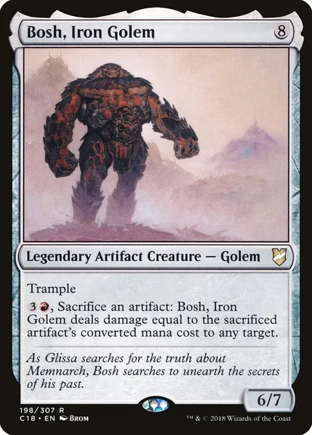Bosh, Iron Golem, Magic card C18 198 — Commander 2018 set