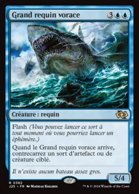 Grand requin vorace, carte Magic J25 382 — extension Foundations Jumpstart