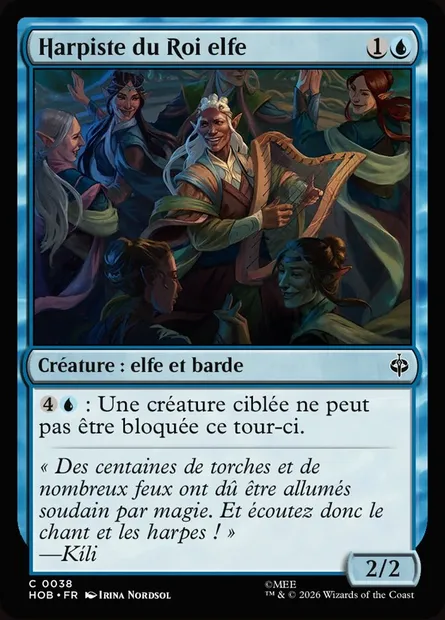 Harpiste du Roi elfe, carte Magic HOB 38 — extension The Hobbit