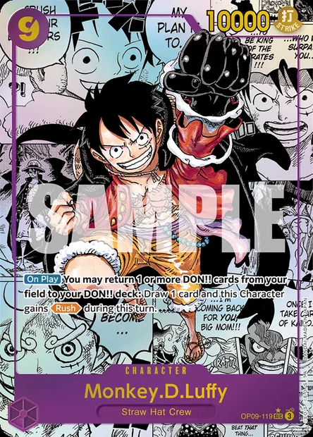 Monkey.D.Luffy, One Piece card OP09-119 — EMPERORS IN THE NEW WORLD set
