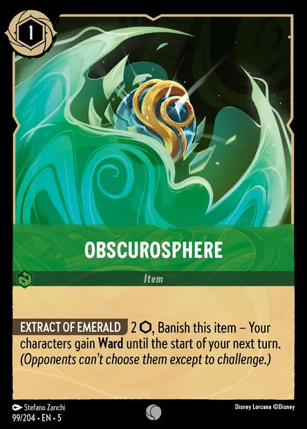 Obscurosphere, Disney Lorcana card CH5-099 — Shimmering Skies set