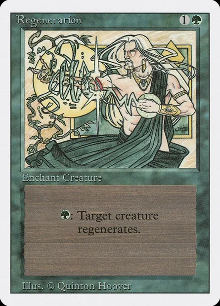 Régénération, carte Magic 3ED 213 — extension Revised Edition