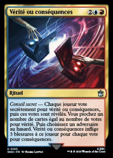 Vérité ou conséquences, carte Magic WHO 163 — extension Doctor Who