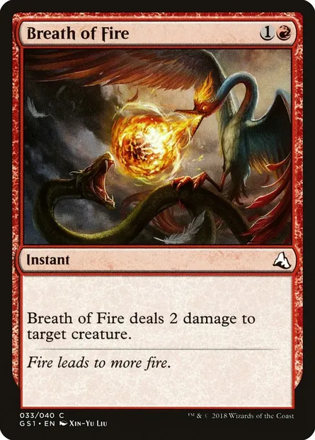 Breath of Fire, carte Magic GS1 33 — extension Global Series Jiang Yanggu & Mu Yanling