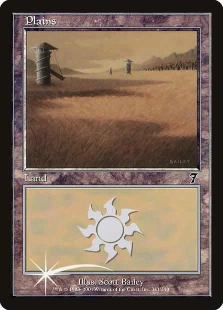 Plains, Magic card 7ED 341★ — Seventh Edition set
