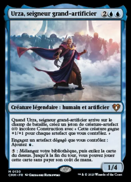 Urza, seigneur grand-artificier, carte Magic CMM 130 — extension Commander Masters