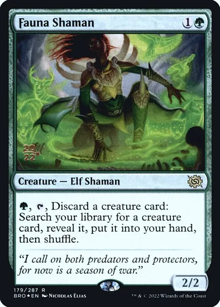 Shamane de la faune, carte Magic PBRO 179s — extension The Brothers' War Promos