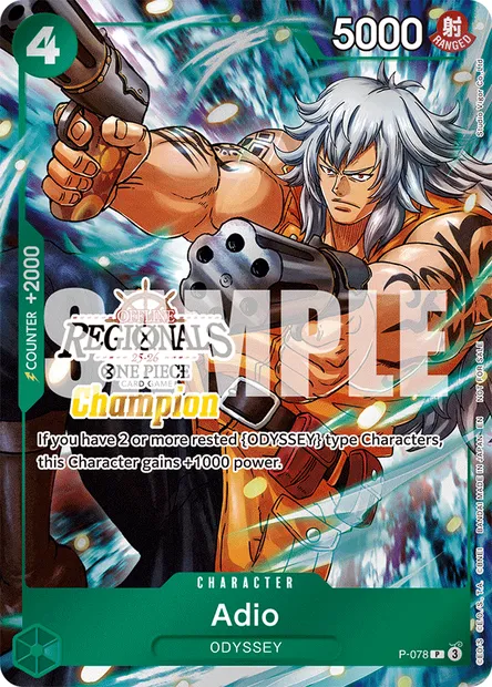 Adio, One Piece card P-078 — Promotion card set