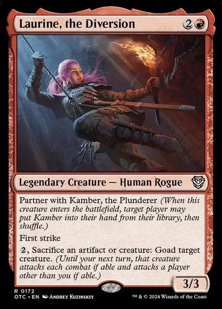 Laurine, the Diversion, Magic card OTC 172 — Outlaws of Thunder Junction Commander set