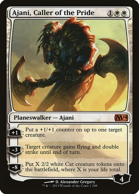 Ajani, Caller of the Pride, Magic card M14 1 — Magic 2014 set