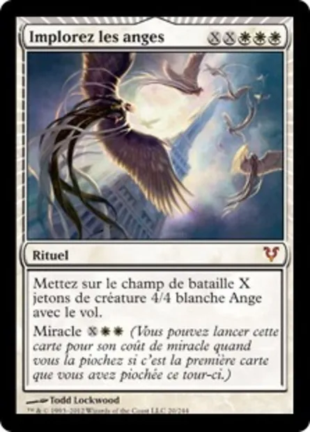 Implorez les anges, carte Magic AVR 20 — extension Avacyn ressuscitée