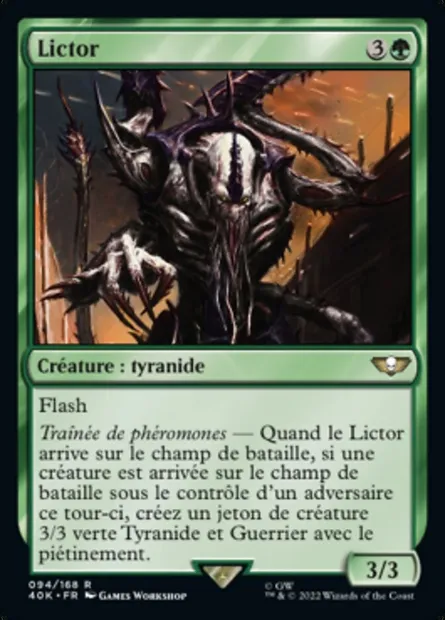 Lictor, carte Magic 40K 94 — extension Warhammer 40,000 Commander