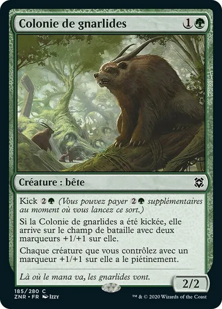 Colonie de gnarlides, carte Magic ZNR 185 — extension Renaissance de Zendikar