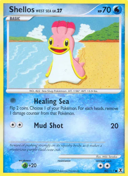 Shellos West Sea, Pokémon card RR 80 — Rising Rivals set